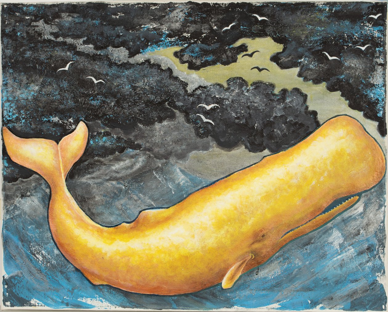 クジラ, c.2018 (キャンバスにアクリル) 作： 