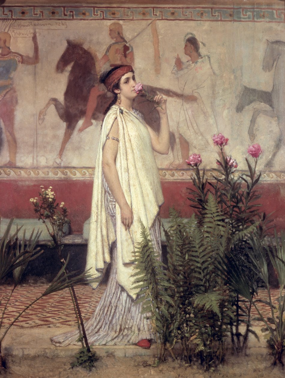 ギリシャの女性、1869 作： ローレンス・アルマ・タデマ