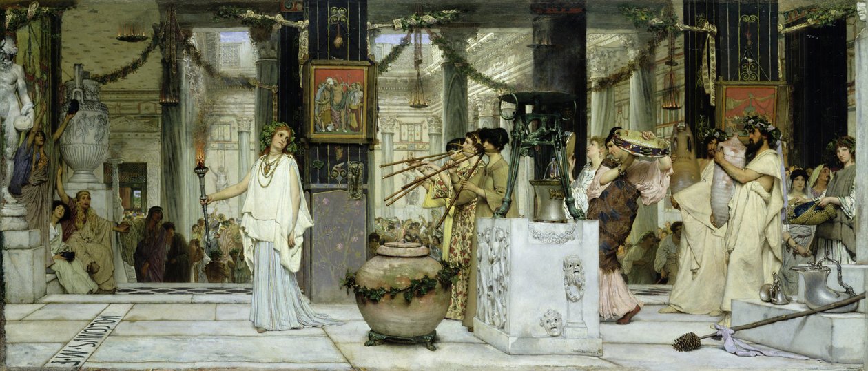 1871年の古代ローマのヴィンテージフェスティバル 作： ローレンス・アルマ・タデマ