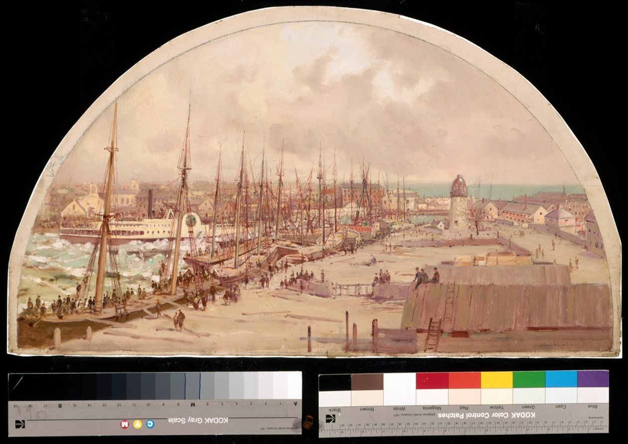 シカゴ川の大洪水、1849年、1900年 作： ローレンスカーマイケルアール