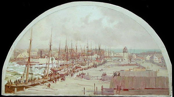 1849年のシカゴの大洪水（油彩・キャンバス） 作： ローレンスカーマイケルアール