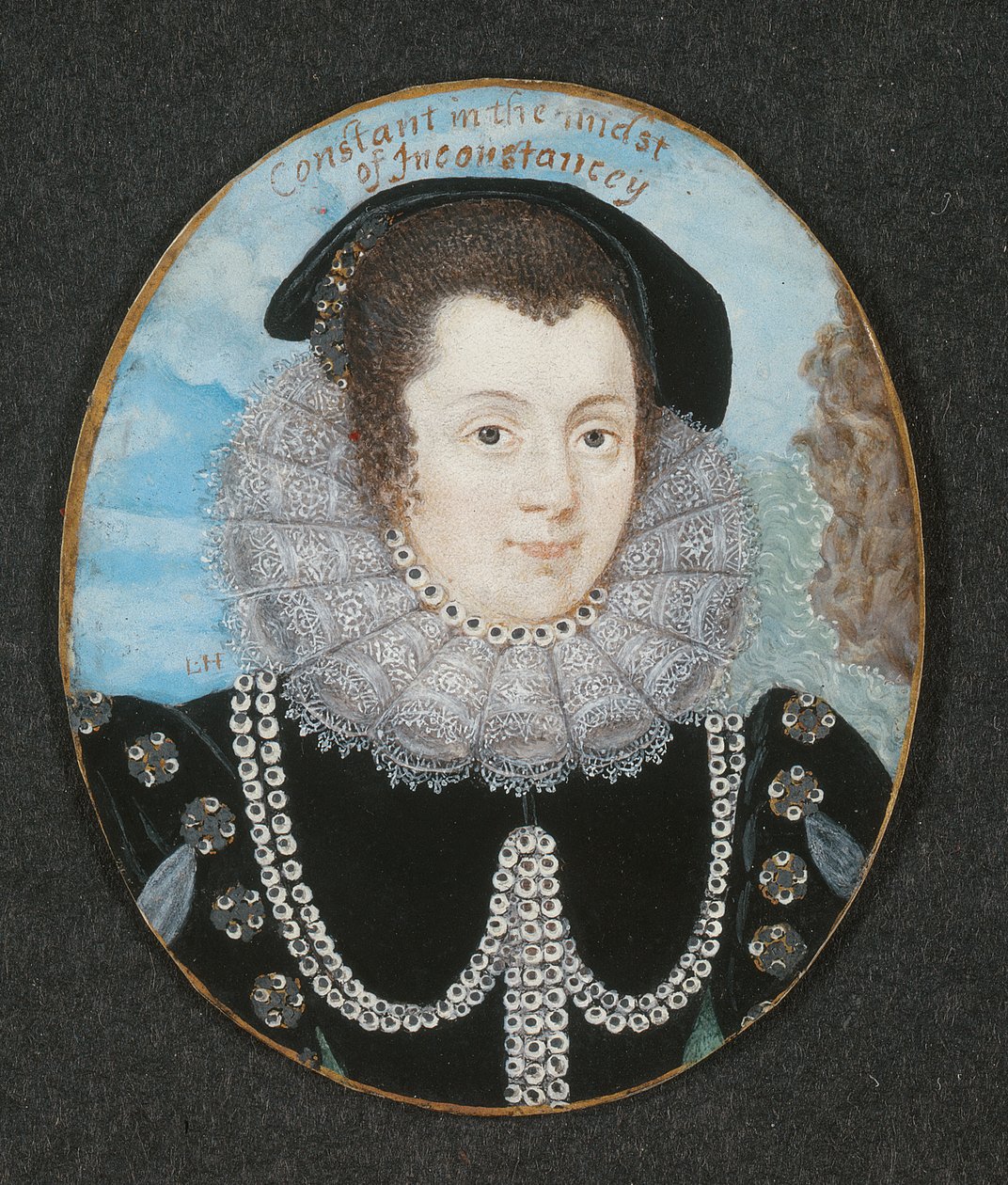 マーガレット・クリフォード（c.1560-1616）カンバーランド伯爵夫人 作： ローレンス・ヒリアード