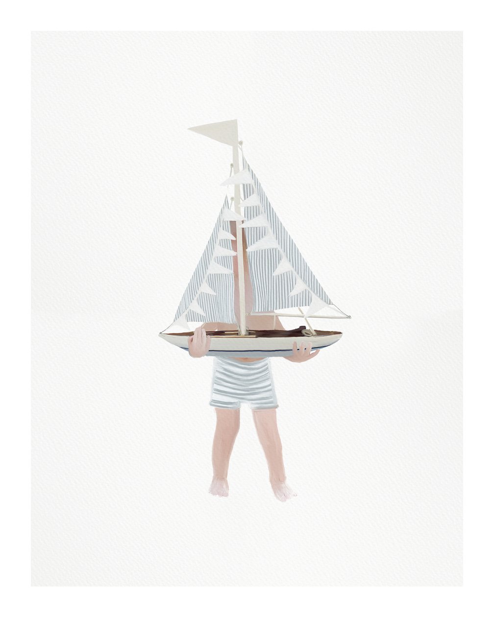 Boy With Sailboat, c.2018 （ミクストメディア） 作： リア・ストラツマ