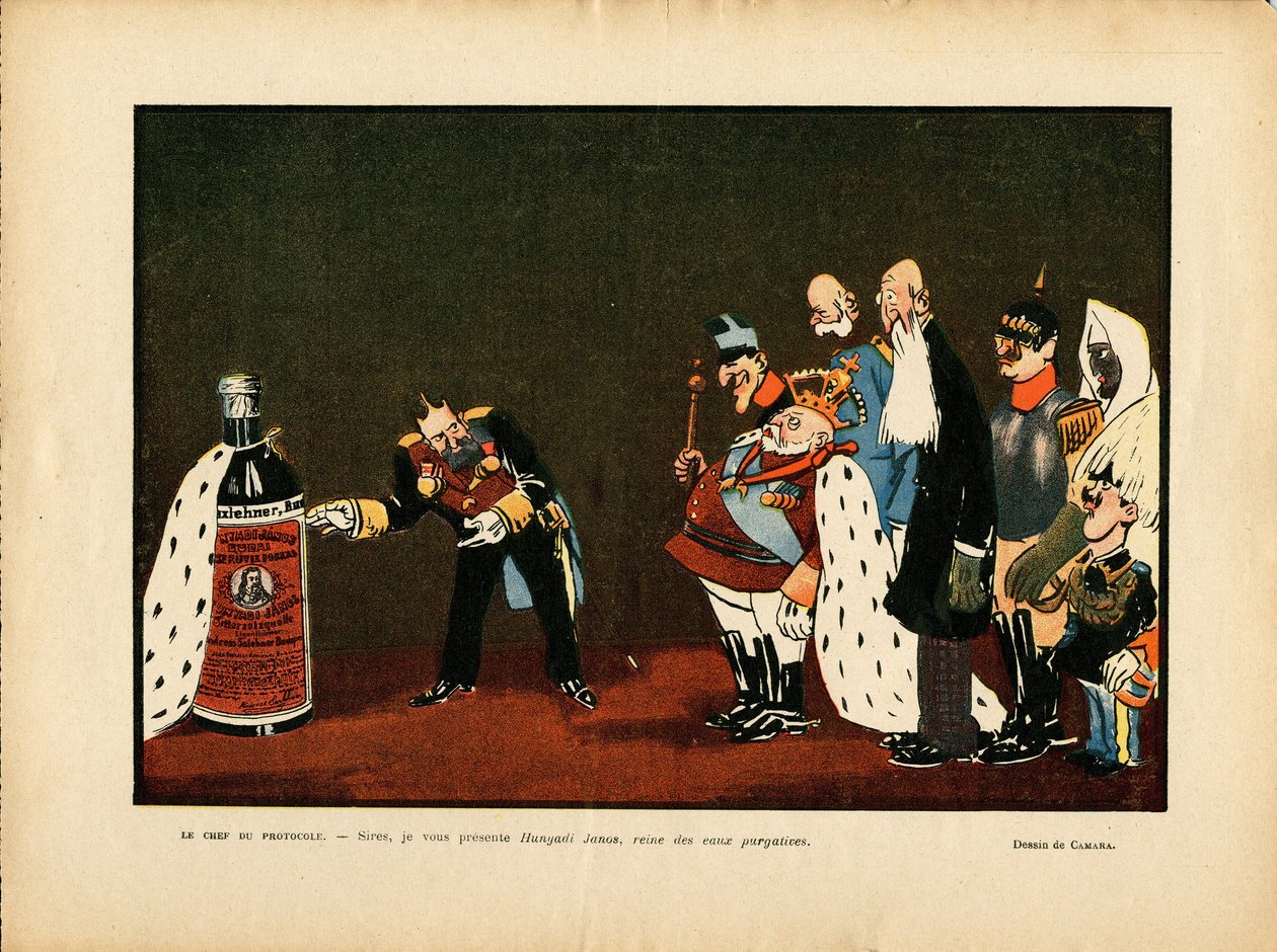 イラスト, の, Leal de Camara (1877-1948), in Le Rire, 25/12/09 - ベルギー, ヨーロッパ, ポルトガル, オーストリア, アルコール依存症, 議定書 - ウィリアム 2 世、レオポルド 2 世、エドワード 7 世、アルフォンソ 13 世、フランソワ ジョセフ 1er d 