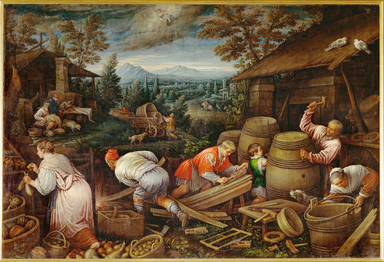 8月（キャンバスに絵画） 作： レアンドロ・ダ・ポンテ・バッサーノ