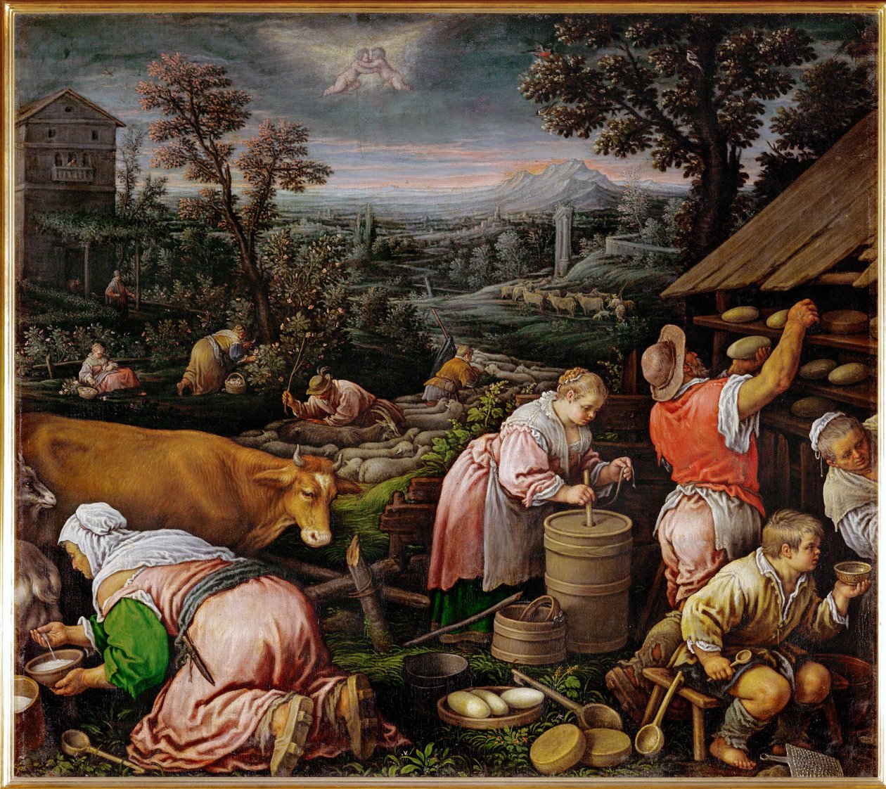 月（キャンバスに絵画） 作： レアンドロ・ダ・ポンテ・バッサーノ