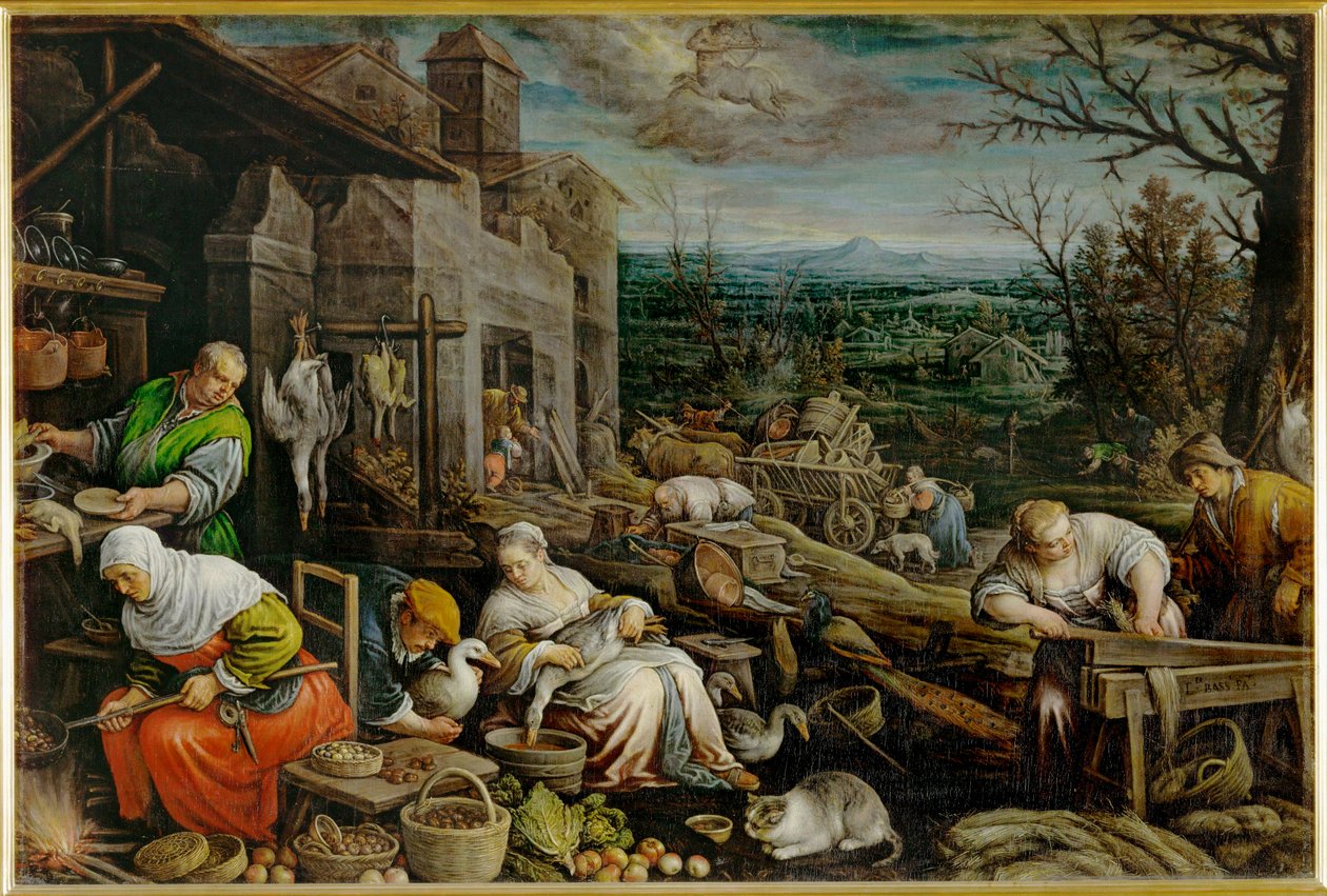 11月（キャンバスに絵画） 作： レアンドロ・ダ・ポンテ・バッサーノ