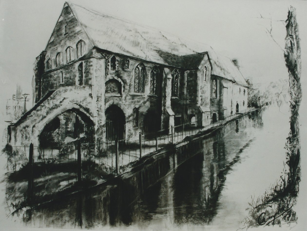 Blackfriars Canterbury、2000（木炭） 作： リー・キャンベル