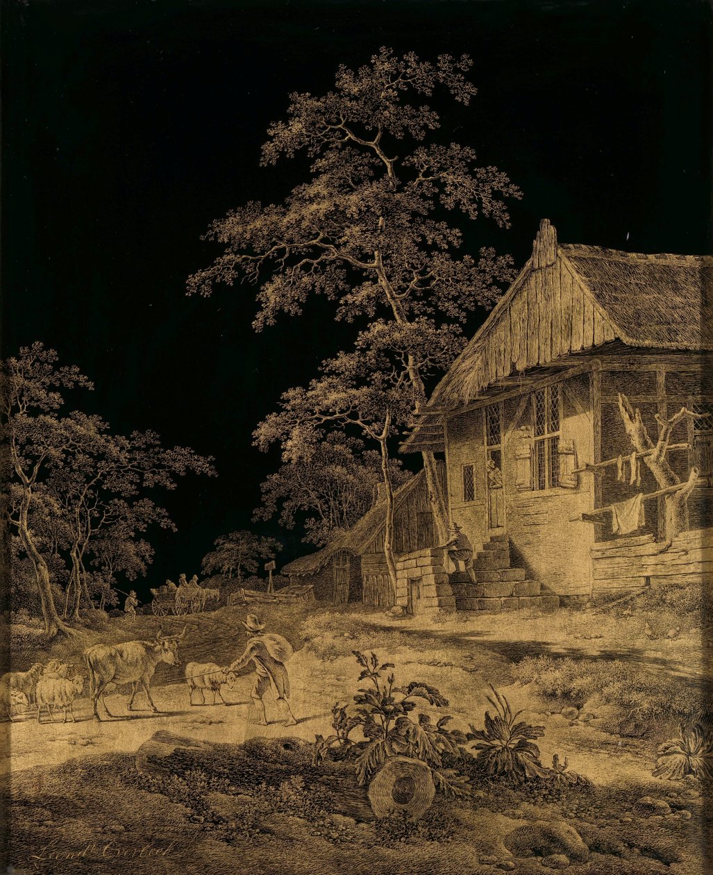 農場の羊飼い 作： Leendert Overbeek