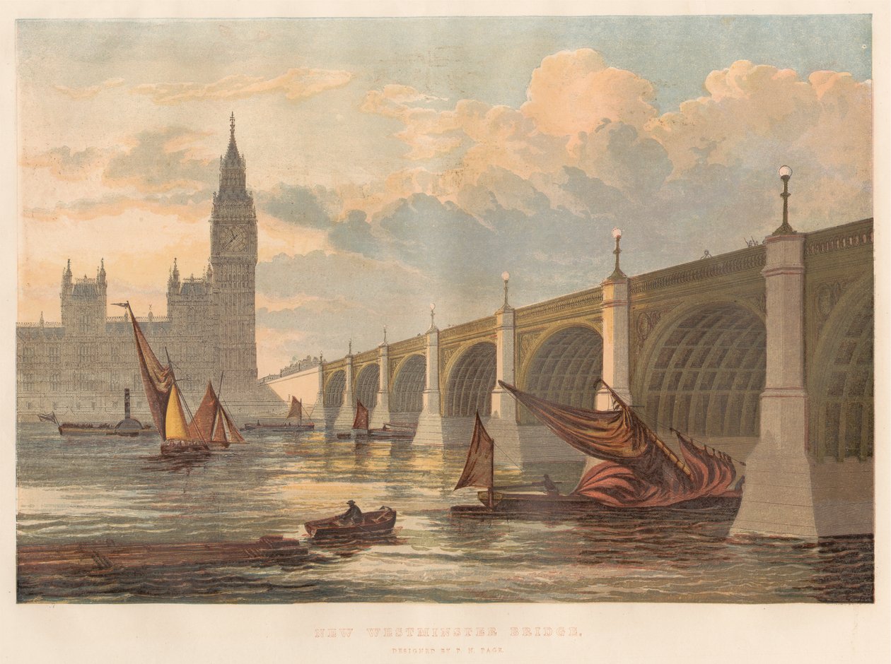 New Westminster Bridge, projetada por P. N. Page 作： レイトンブラザーズ