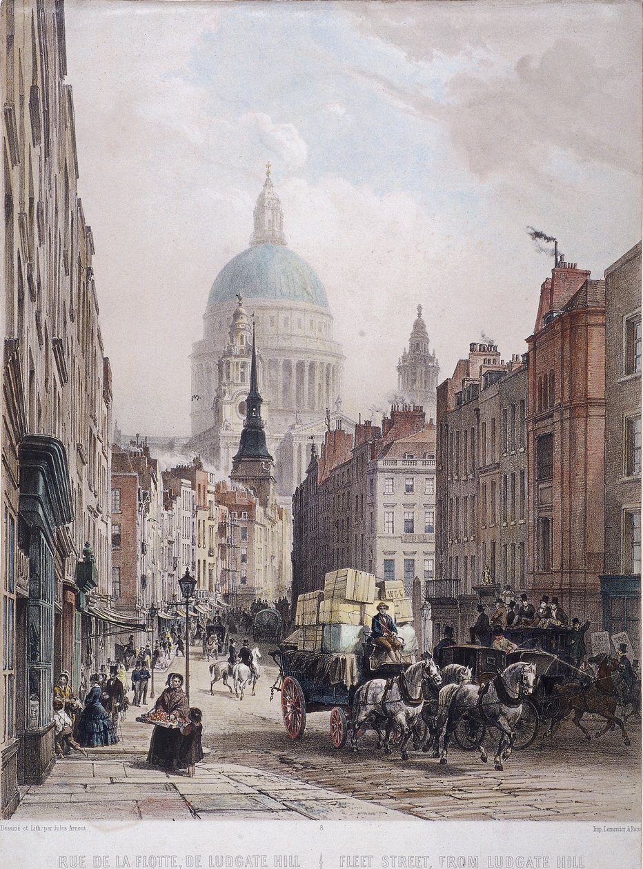 フリートストリート、ロンドン、c1850