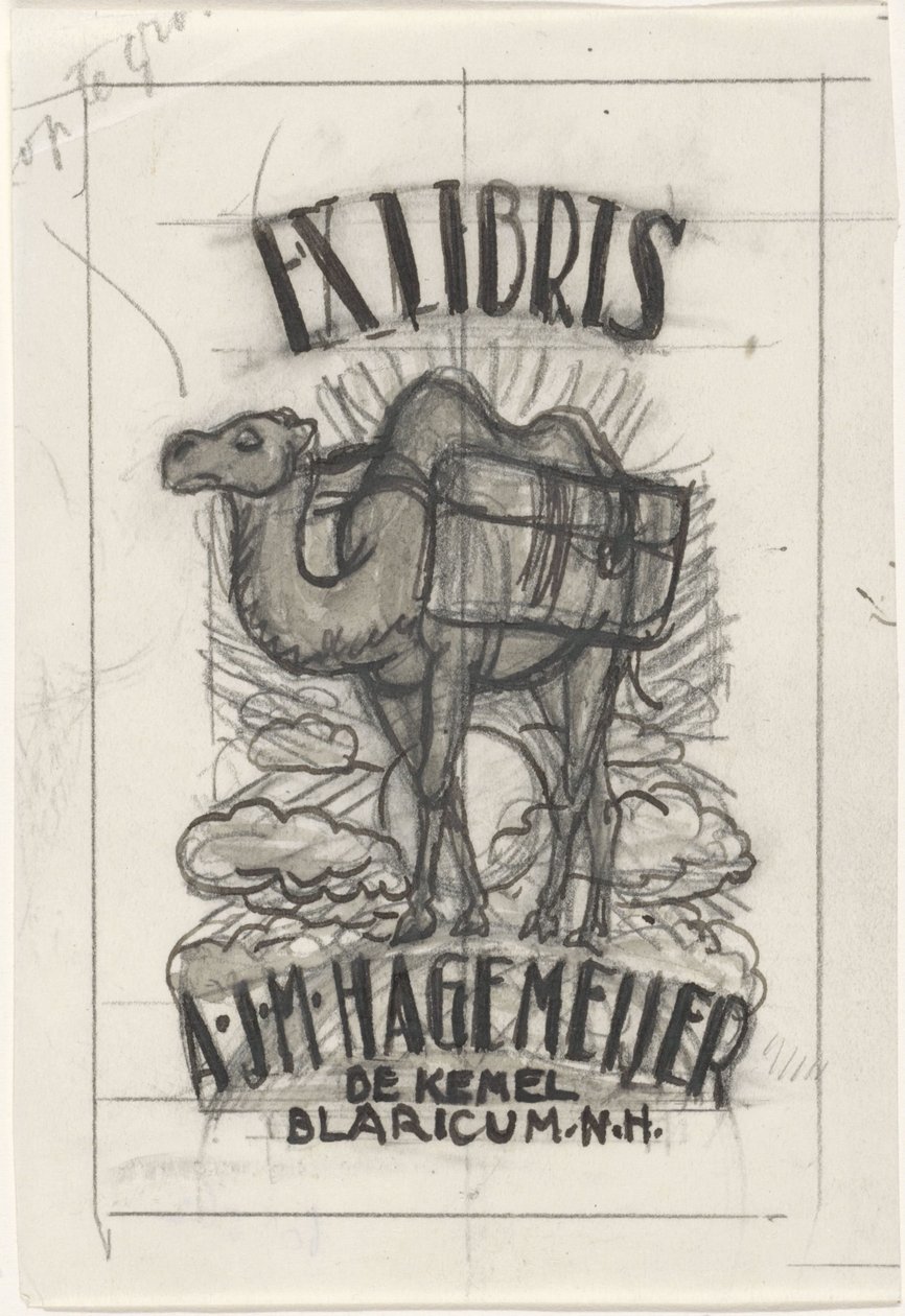 Antonius Johannes Maria Hagemeijerによるex librisのデザイン 作： レオ・ゲステル