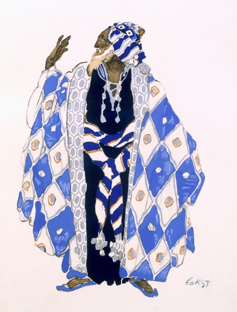 ガブリエレダヌンツィオ（1863-1938）c.1911による「聖セバスチャンの殉教」のための老人の衣装デザイン 作： レオン・バクスト