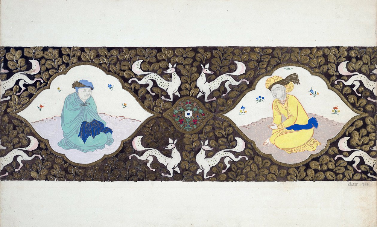 Bohuslav Martinuによるバレエ「Ishtar」の準備デザイン、1922年 作： レオン・バクスト