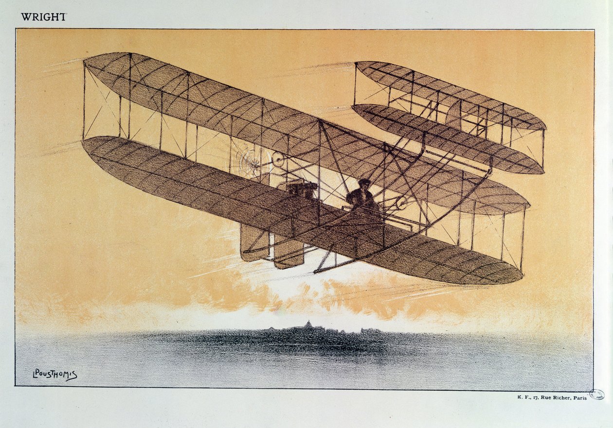 ウィルバーライト（1867-1912）の1914年以前の「フライヤー」 作： レオン・プソミス