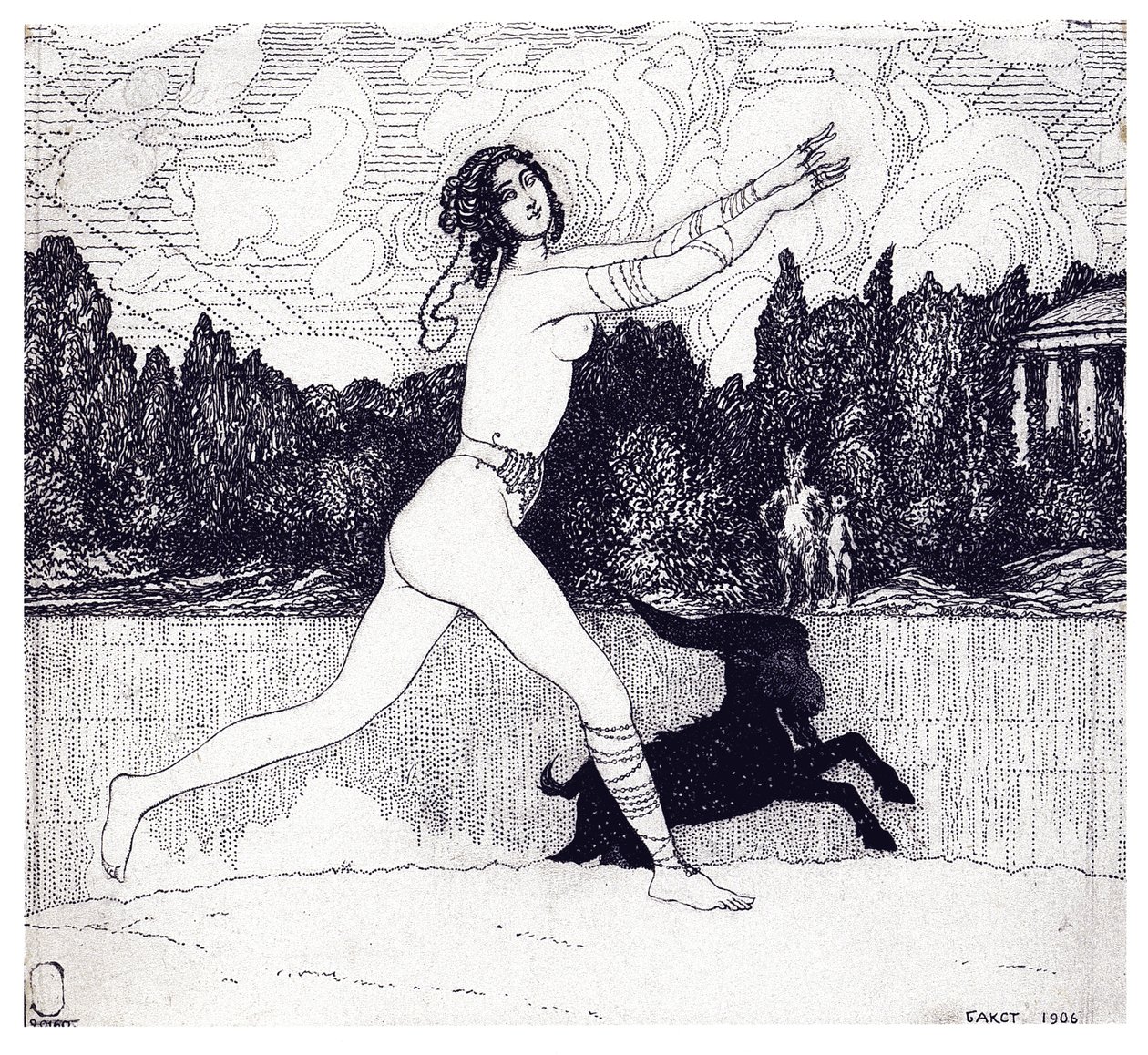 Ancient Vision magazine Zolotoe Runo 1906 no. 4, 1906 作： レオン・バクスト