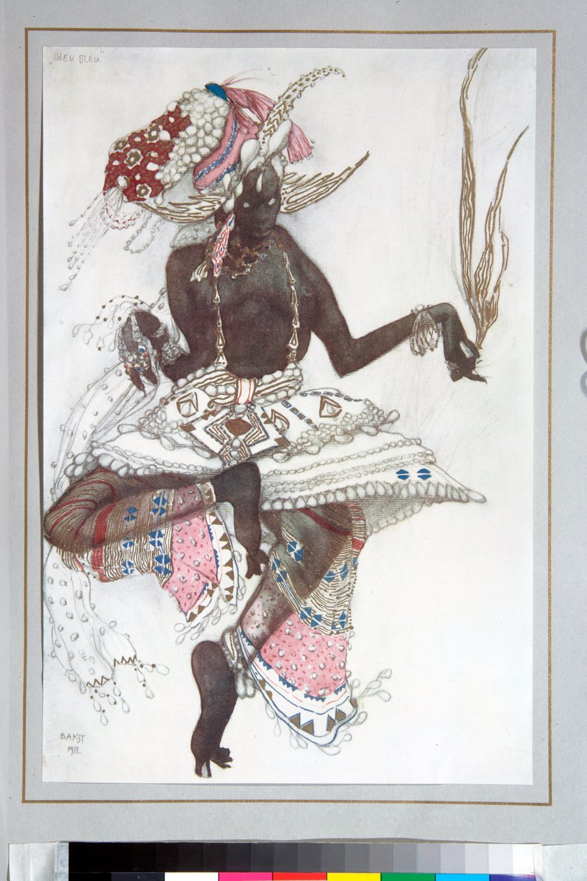 ロシアのバレエ - バレエのためにレオン・バクストが描いた衣装（1866-1924） "" le dieu bleu "" 作： レオン・バクスト