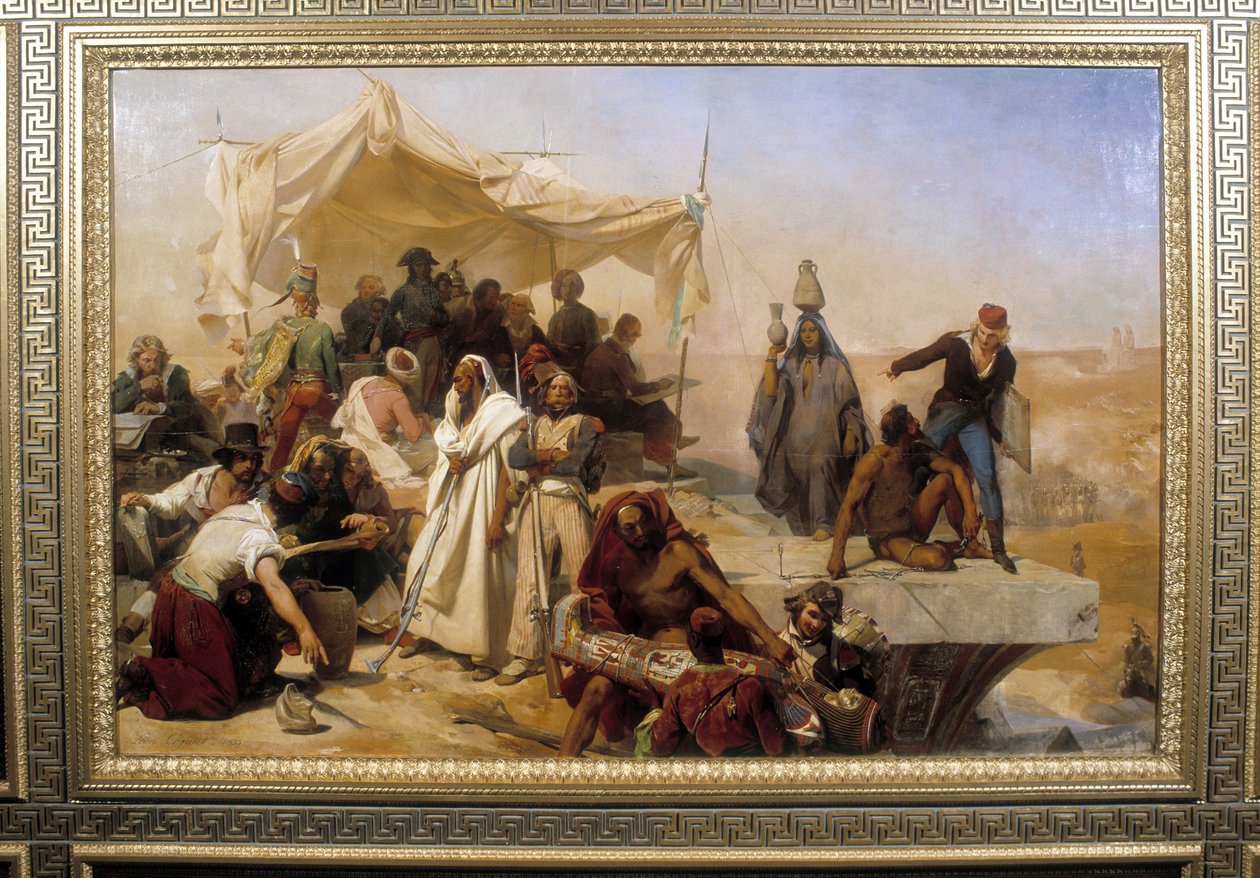 ボナパルトの命令でエジプトから遠征。 Leon Cogniet (1794-1880) の絵画 作： レオン・コグニエ