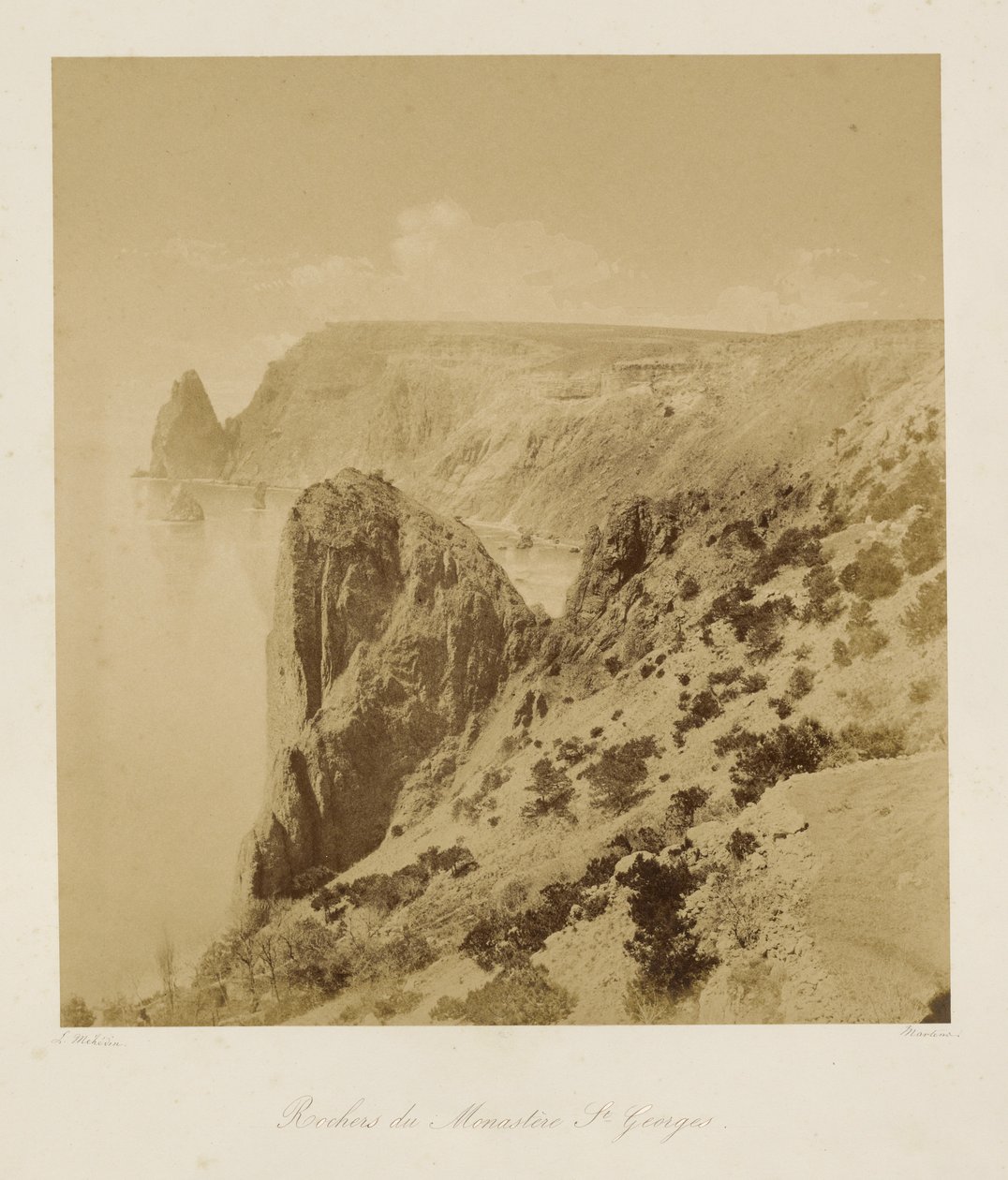 聖ジョルジュ修道院の岩山（Rochers du Monastere St.） 作： LeonEugéneMéhédin
