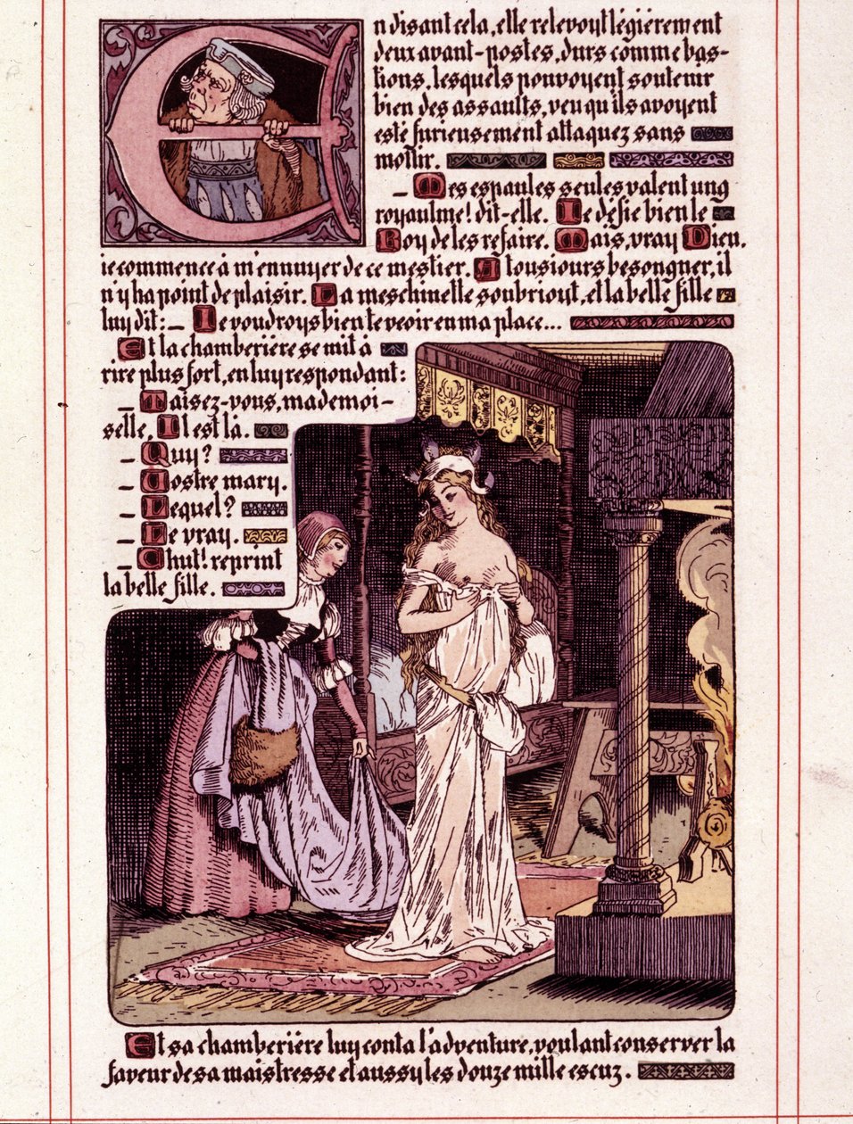 レオン・ルベーグ（1863-1944）によるオノレ・ド・バルザックの小説「La Mye du Roy」の挿絵 作： レオン・レベグ