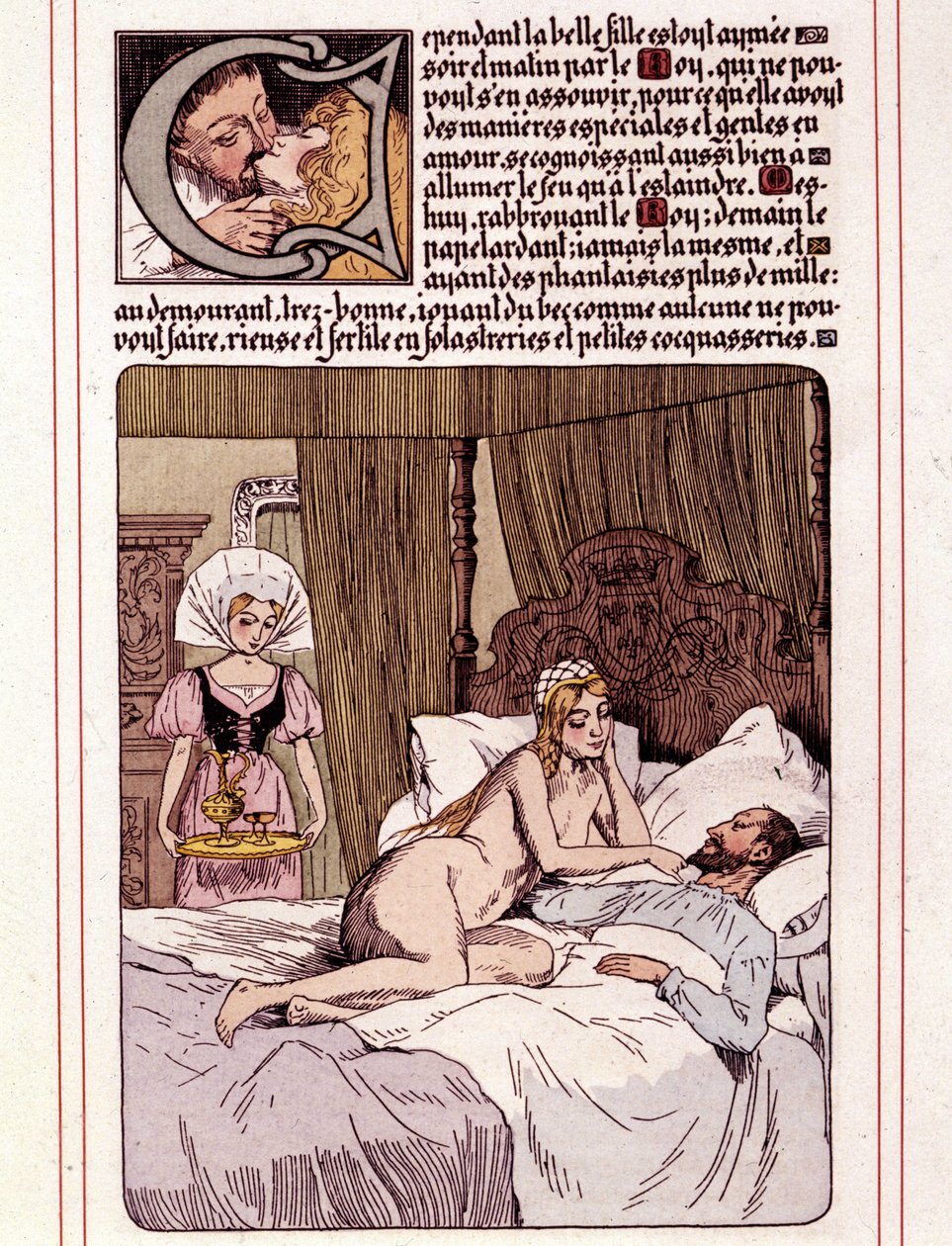 レオン・ルベーグ（1863-1944）によるオノレ・ド・バルザックの小説「La Mye du Roy」の挿絵 作： レオン・レベグ