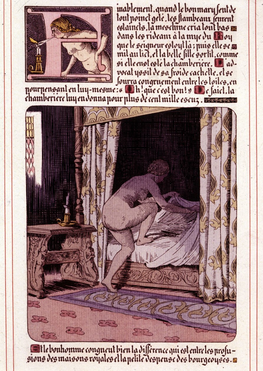 レオン・ルベーグ（1863-1944）によるオノレ・ド・バルザックの小説「La Mye du Roy」の挿絵 作： レオン・レベグ