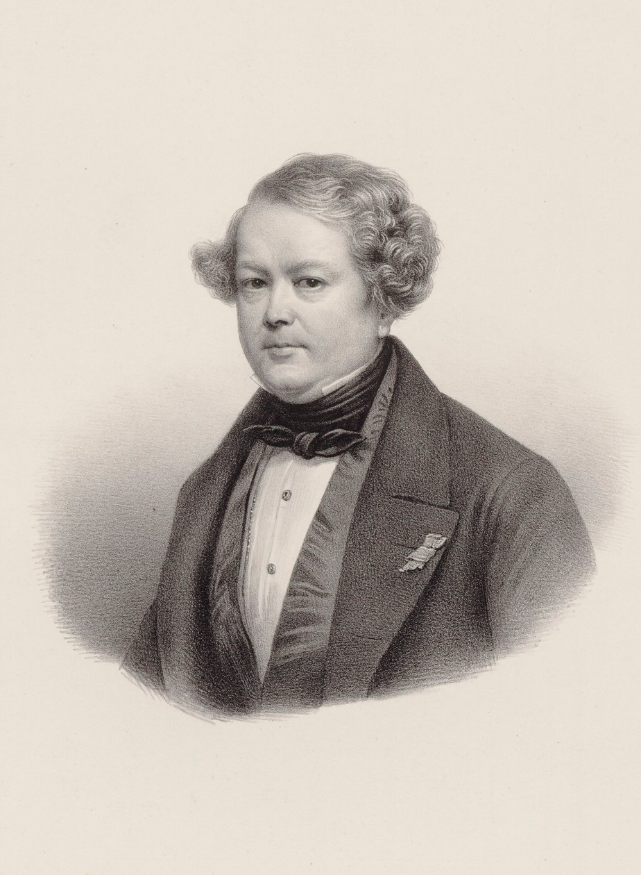 作曲家オーギュスト・マチュー・パンセロンの肖像 1796-1859, 1850. 作： レオン・ノエル