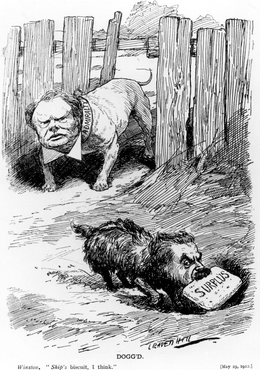 Dogg&39;d、パンチマガジンからのイラスト、1912 作： レオナルドレイヴンヒル
