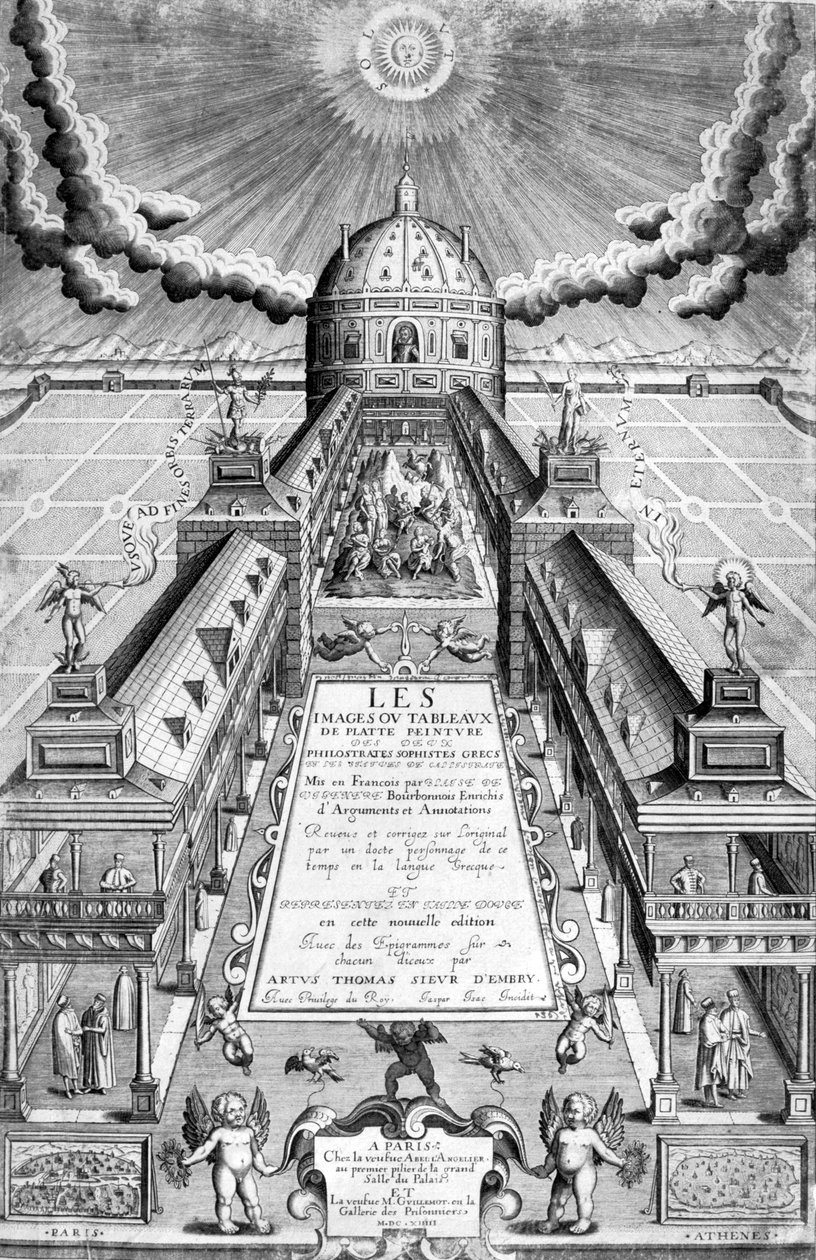 Les Imagesのタイトルページ.. Des Deux Philostrates、1615 作： レナード・ゴルチエ