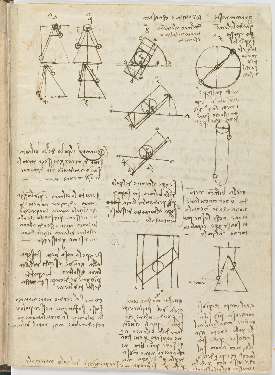 鳥のフライトコード、c。 1505-06、紙の原稿、CC。 18、シート1直腸 作： レオナルド・ダ・ヴィンチ