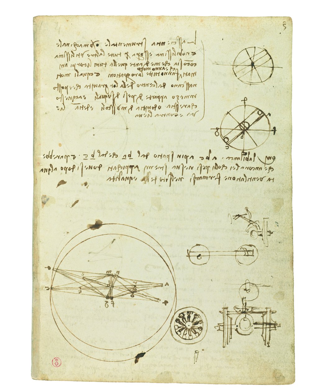 鳥の飛行に関するコーデックス、Folio 3 Recto 作： レオナルド・ダ・ヴィンチ