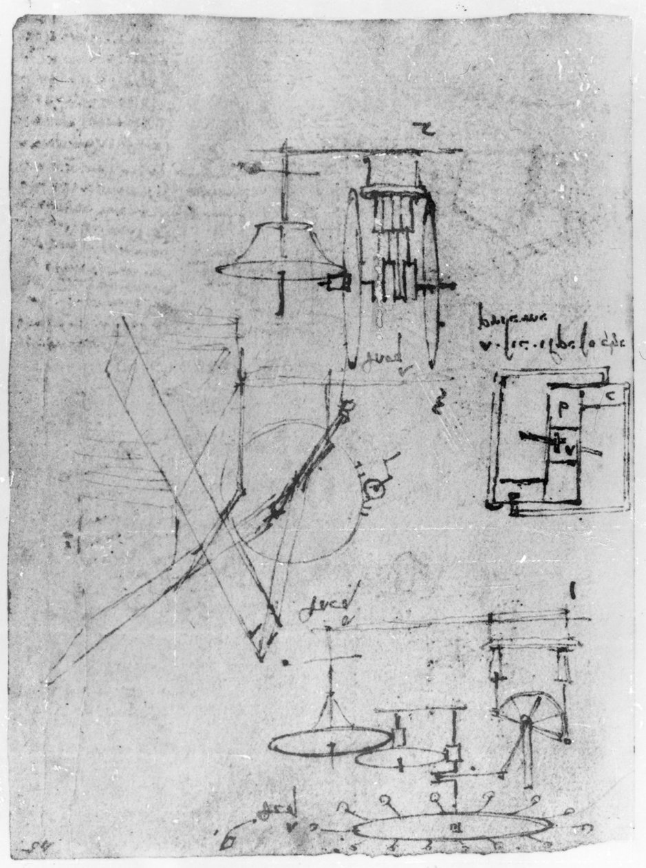 フォル。 45r、Codex Forster III、1480s-1494（紙にペンとインク） 作： レオナルド・ダ・ヴィンチ