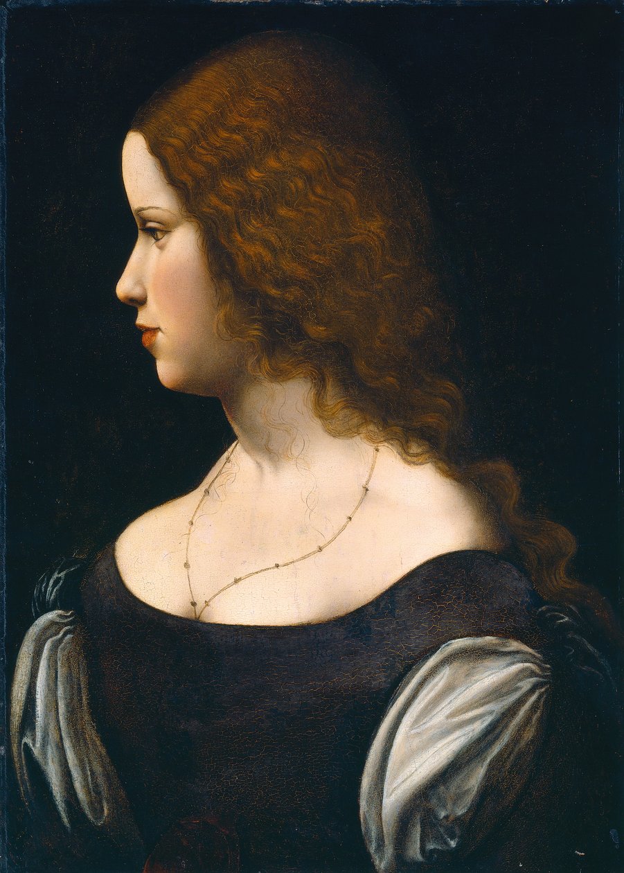 若い女性の肖像画 作： レオナルド・ダ・ヴィンチ