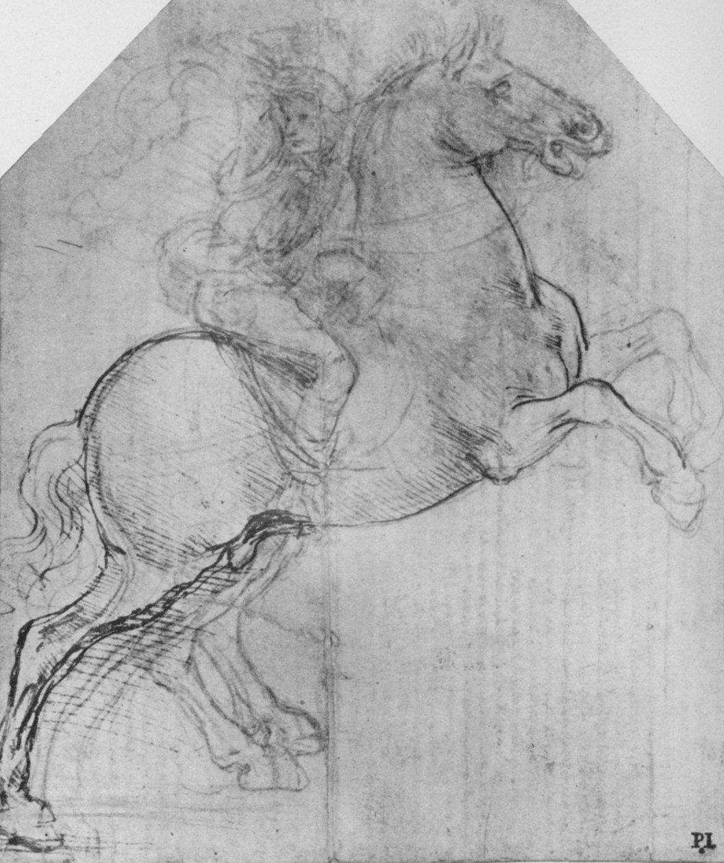 飼育馬のライダー、c1480 1945