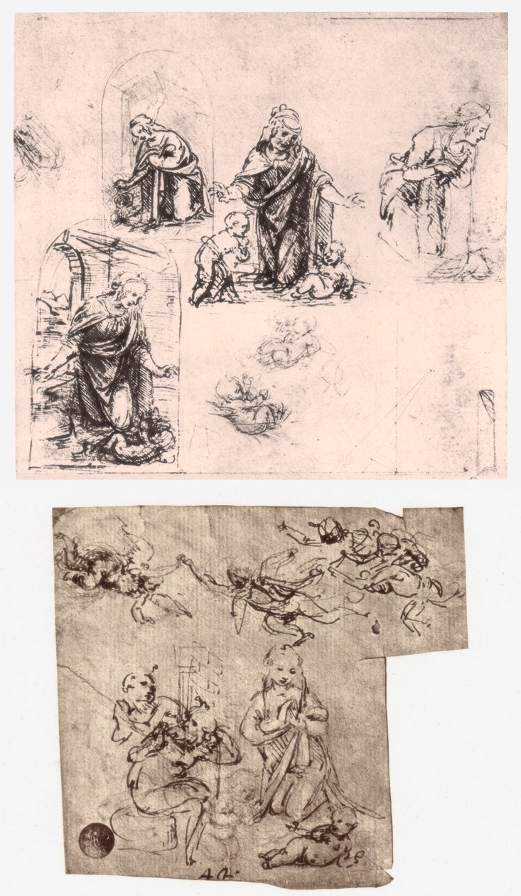子供の礼拝、c1483 作： レオナルド・ダ・ヴィンチ