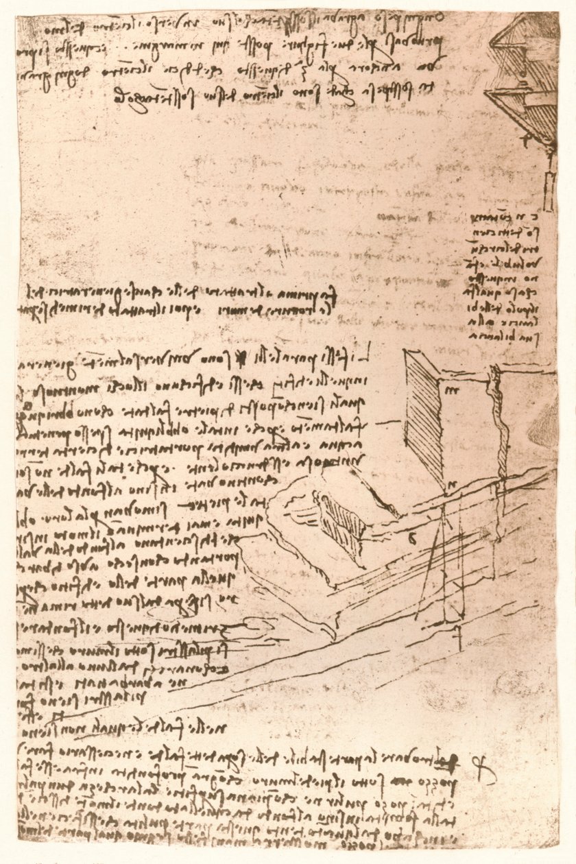 建築図面、c1472-c1519 1883 作： レオナルド・ダ・ヴィンチ