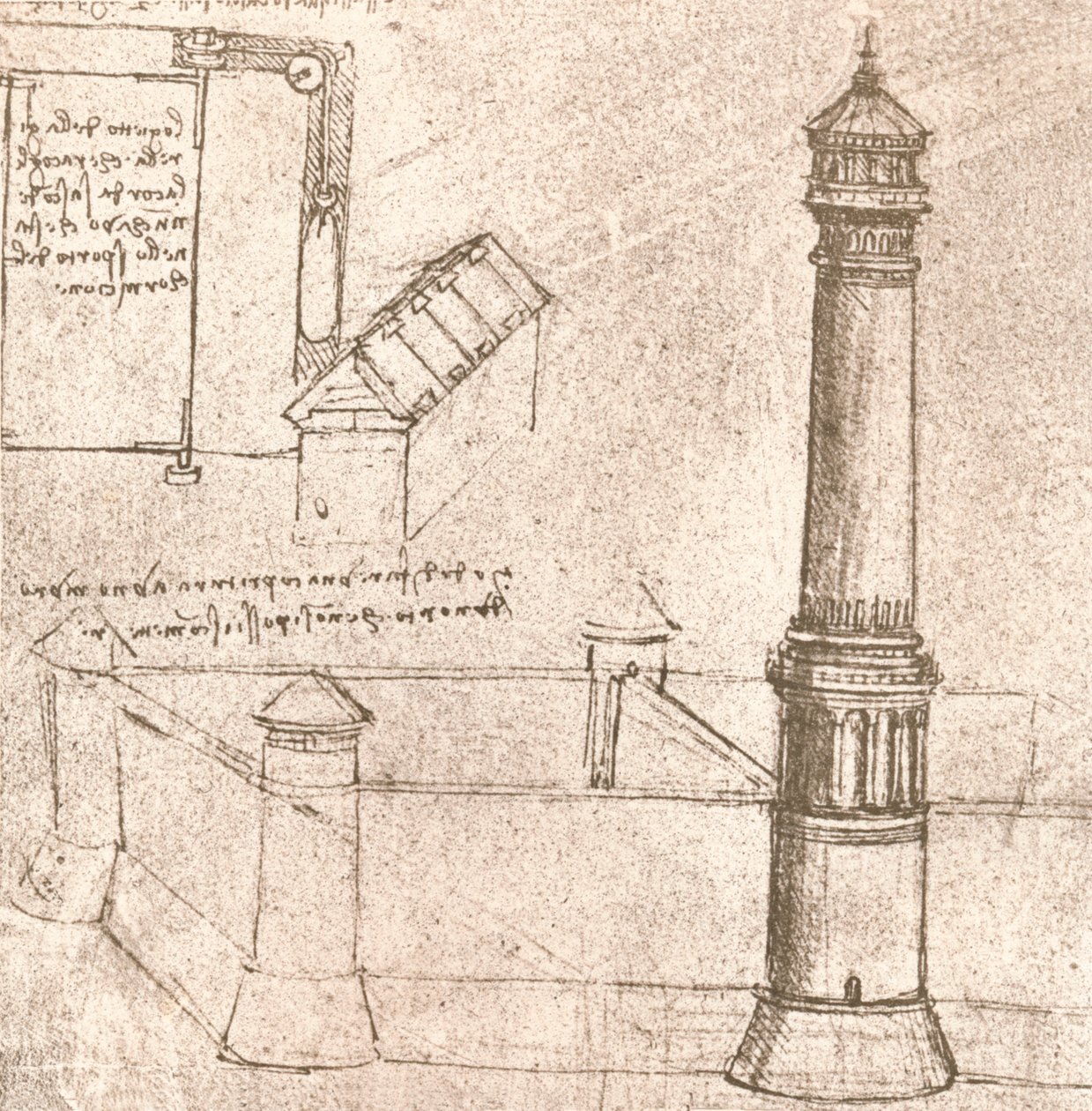 城の建築、c1472-c1519 1883 作： レオナルド・ダ・ヴィンチ