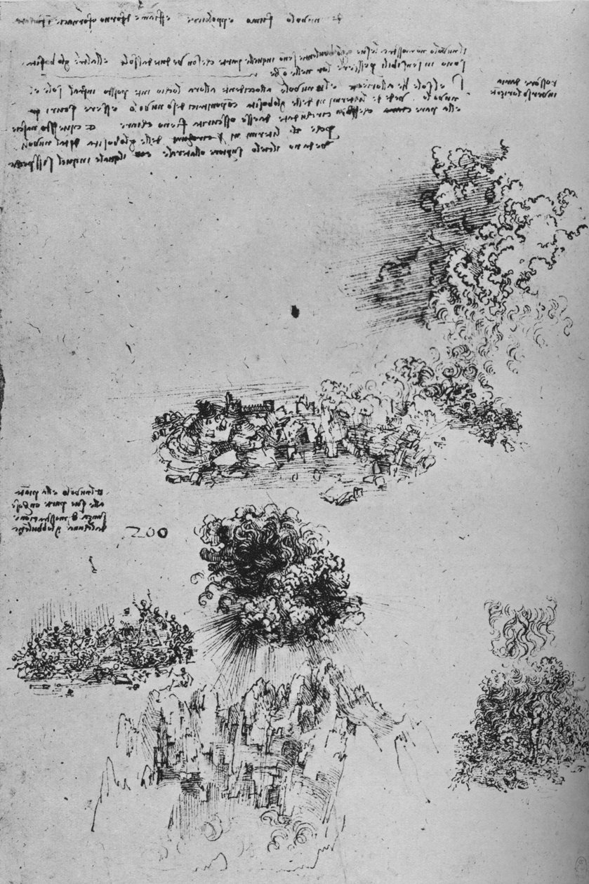 地球上の天国から降った雨、c1480 1945 作： レオナルド・ダ・ヴィンチ