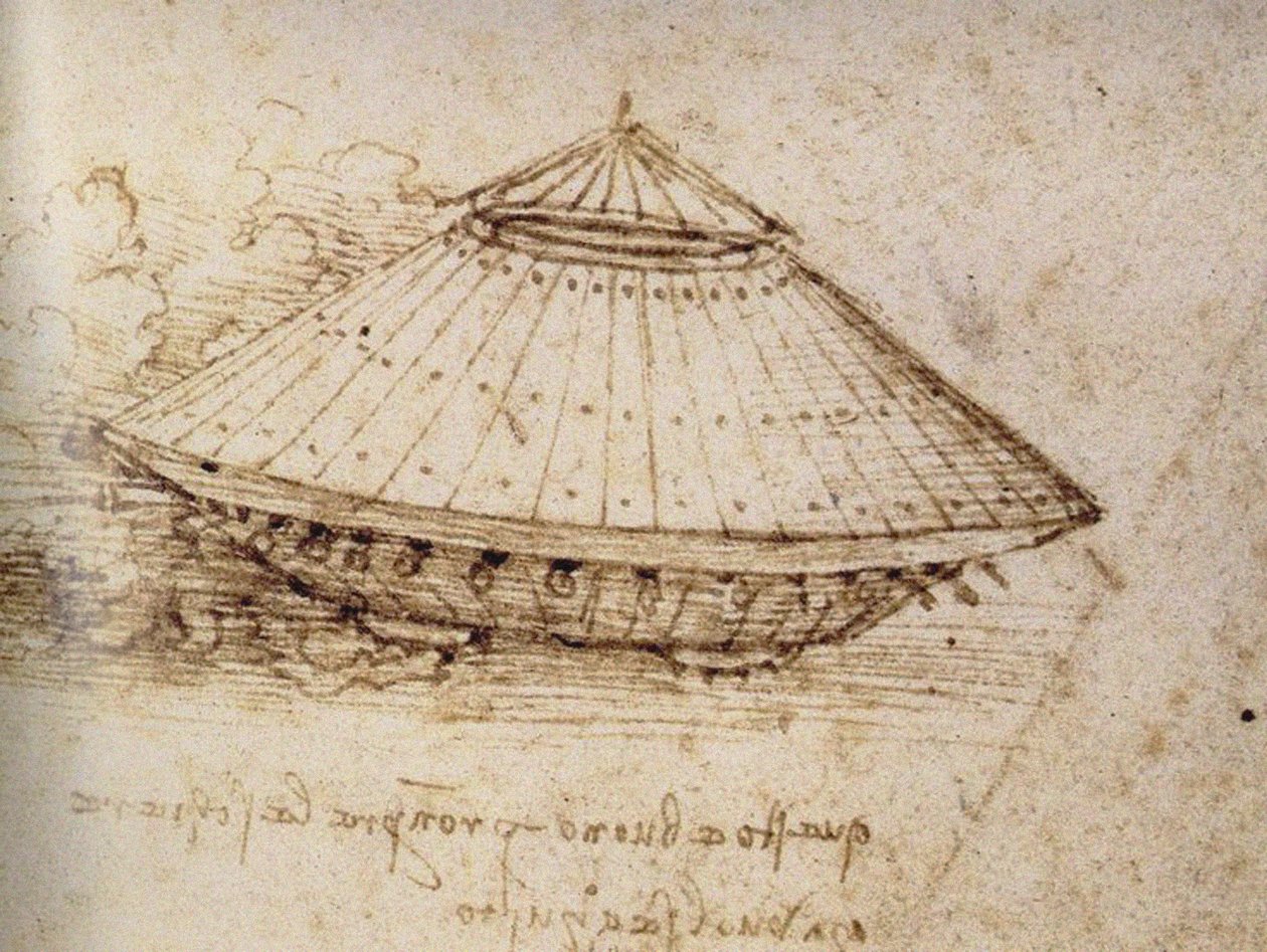 装甲戦車の絵、1485年頃 作： レオナルド・ダ・ヴィンチ