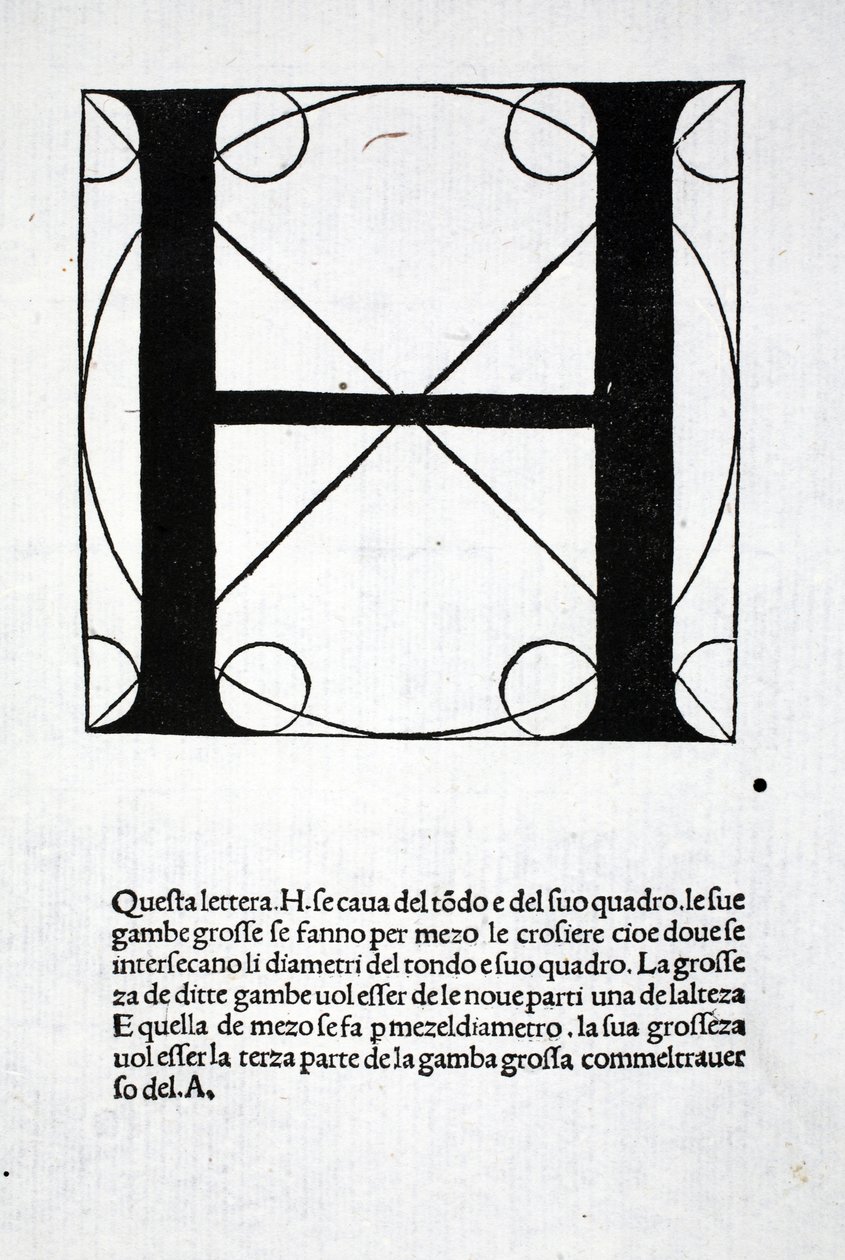 H、元はパブであったルカ・パチョーリ（c.1445-1517）による「Divina Proportione」のイラスト。ヴェネツィア、1509 作： レオナルド・ダ・ヴィンチ