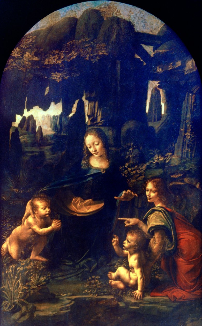 岩のマドンナ、1482-1486 作： レオナルド・ダ・ヴィンチ