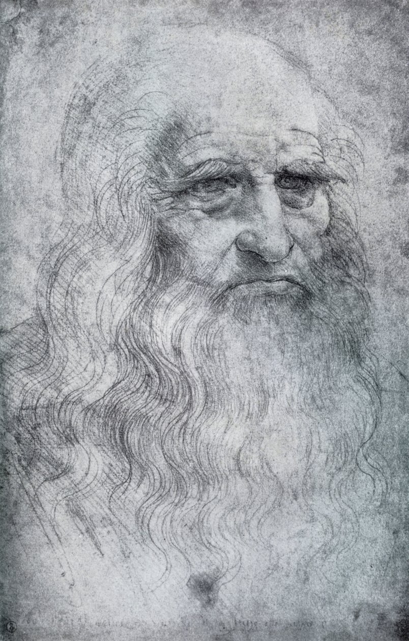 レオナルドダヴィンチの自画像、c1512-1515 1954 作： レオナルド・ダ・ヴィンチ