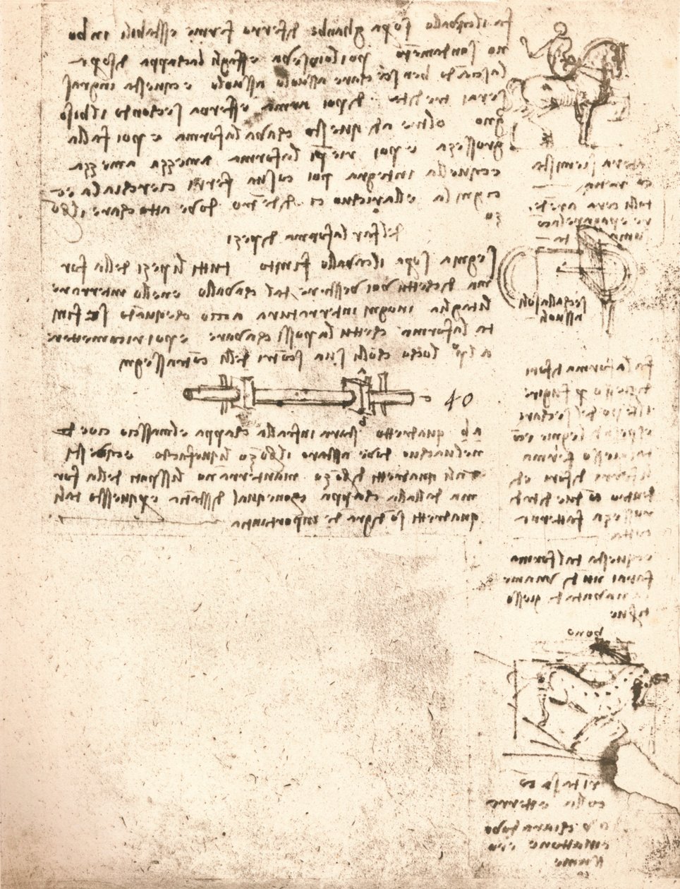 スフォルツァ記念碑の研究、c1482-c1499 1883 作： レオナルド・ダ・ヴィンチ