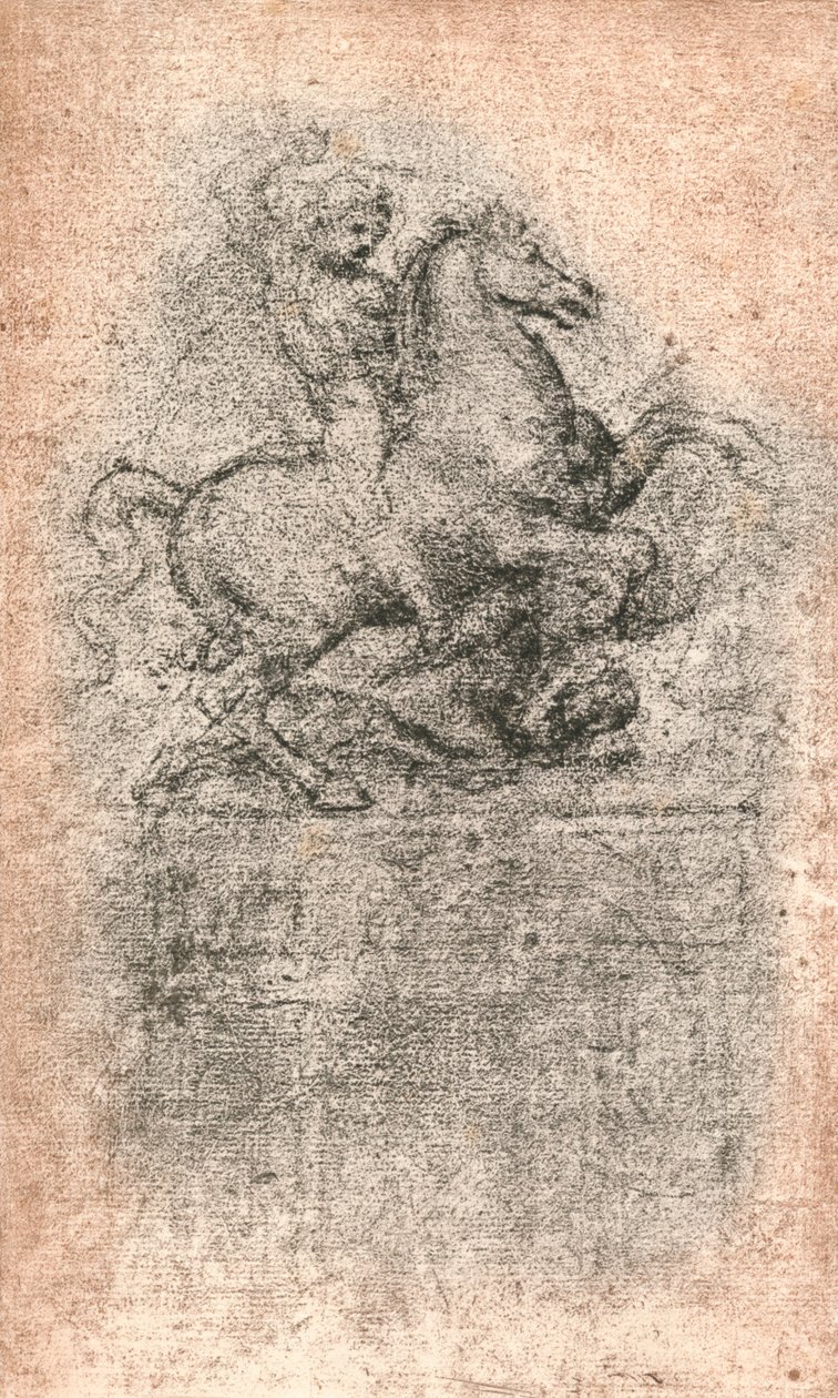 スフォルツァ記念碑の研究、c1482-c1499 1883 作： レオナルド・ダ・ヴィンチ