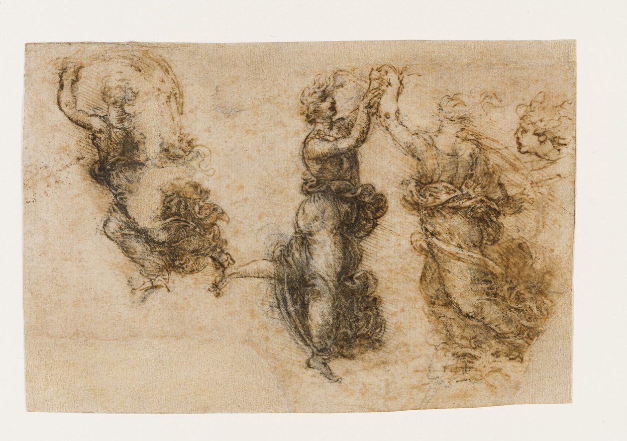 3人の踊る女性像、1517〜1518年。 作： レオナルド・ダ・ヴィンチ