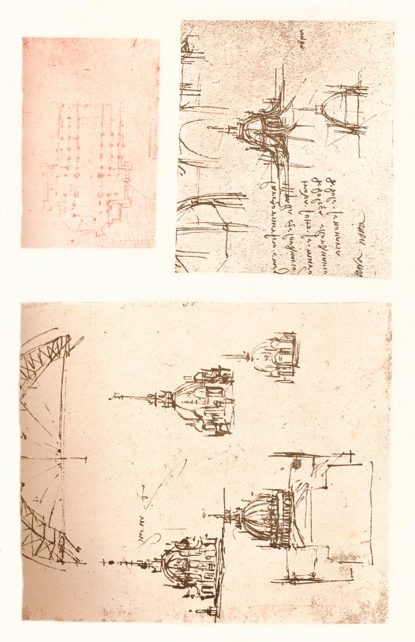 ミラノ大聖堂の3つの絵、c1472-c1519 1883 作： レオナルド・ダ・ヴィンチ