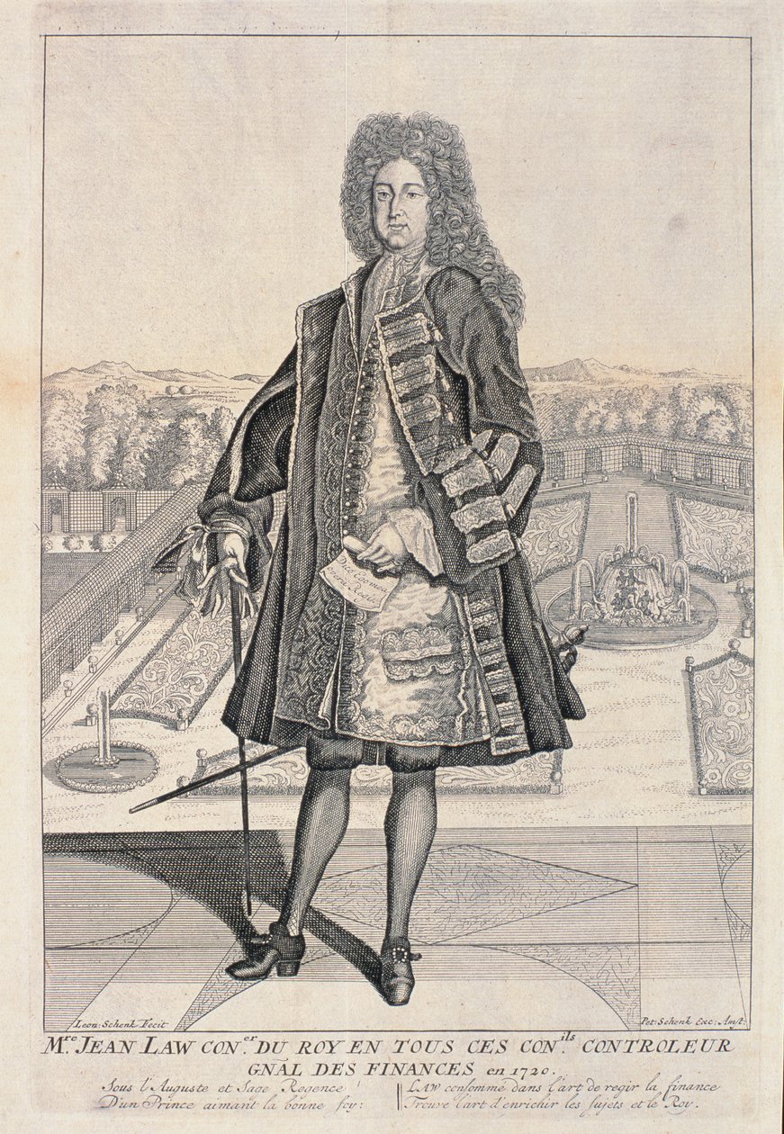 ローリストンのジョン・ロウ（1671-1729） 作： レオナルダス・シェンク