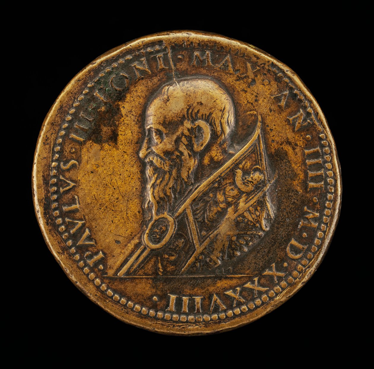 教皇パウルス3世（アレッサンドロ・ファルネーゼ、1468-1549）、1534年から教皇［表面］ 作： レオーネ・レオニ