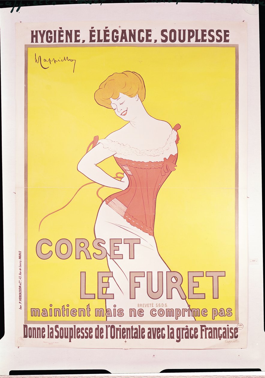 「Le Furet」コルセットの広告 作： レオネット・カッピエッロ