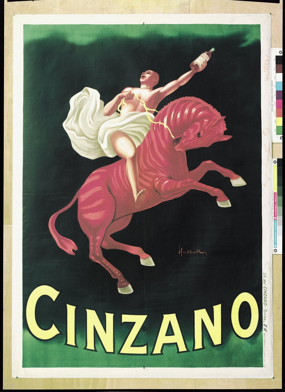 Cinzano、1925年のポスター広告 作： レオネット・カッピエッロ
